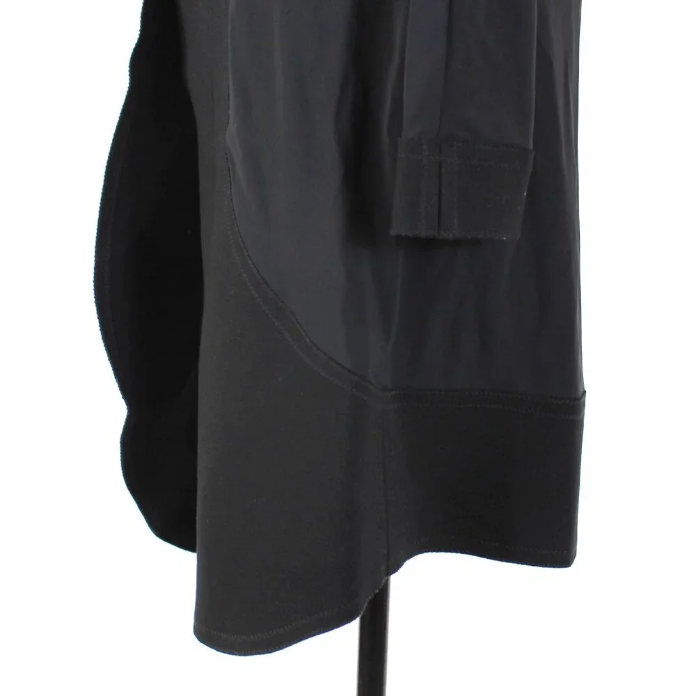 Marie Saint Pierre Black Shawl Collar Open Front Draping Cardigan Topper 1 Coat